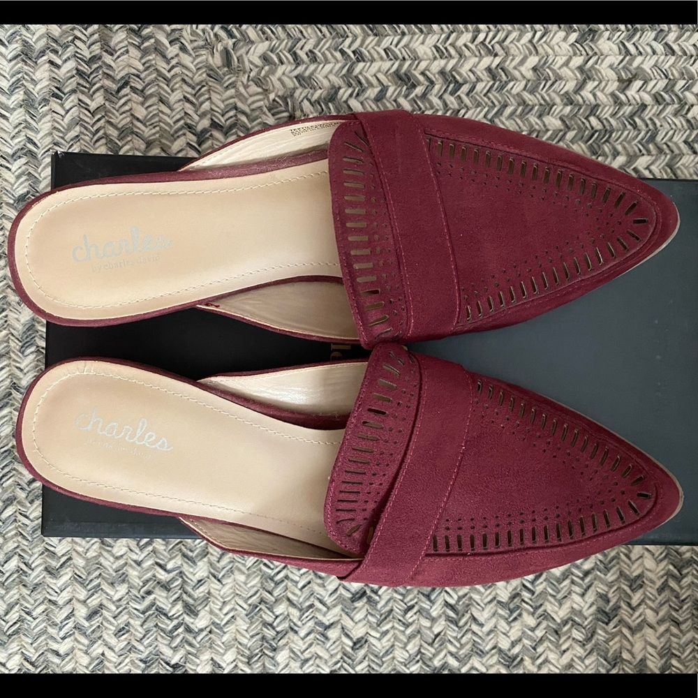 Maroon/Burgundy slides/mules